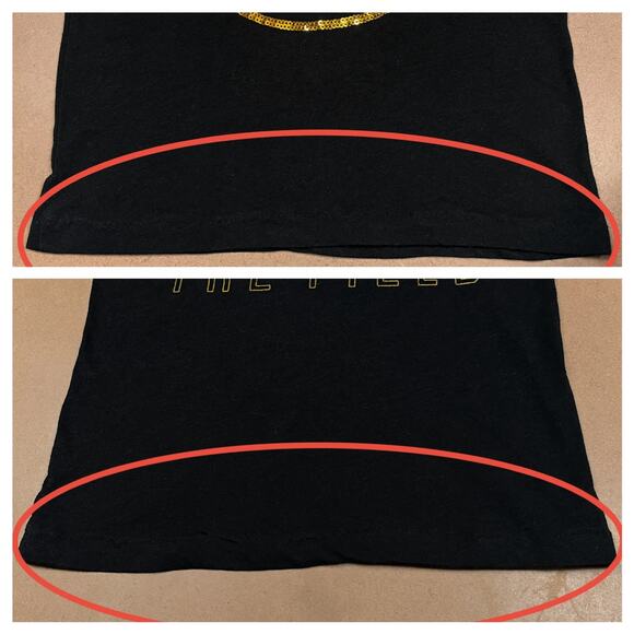 Victoria’s Secret PINK NFL Pittsburgh Steelers Sequin Tee Black T Shirt Small VS - Picture 12 of 16